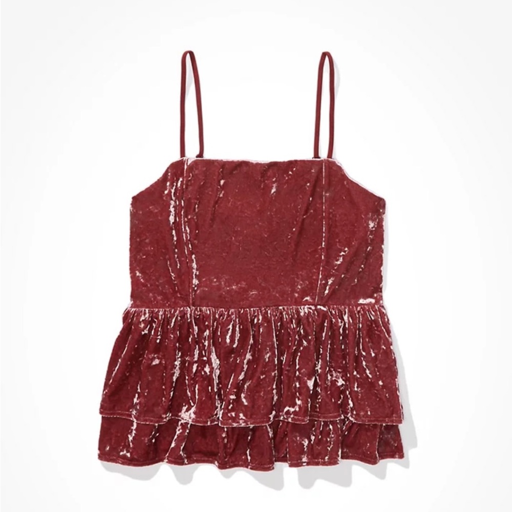 New Aerie velour babydoll cami